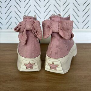 Converse Run Star Hike Hi Men Shoes 10 Dusty Embroidered Flower Bow Pink A09781C